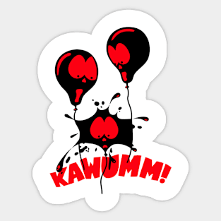 The Scared Wum Balloon Sticker